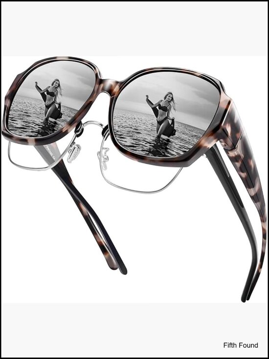 Polarized Fit Over Glasses Square Sunglasses UV400 Protection Large
